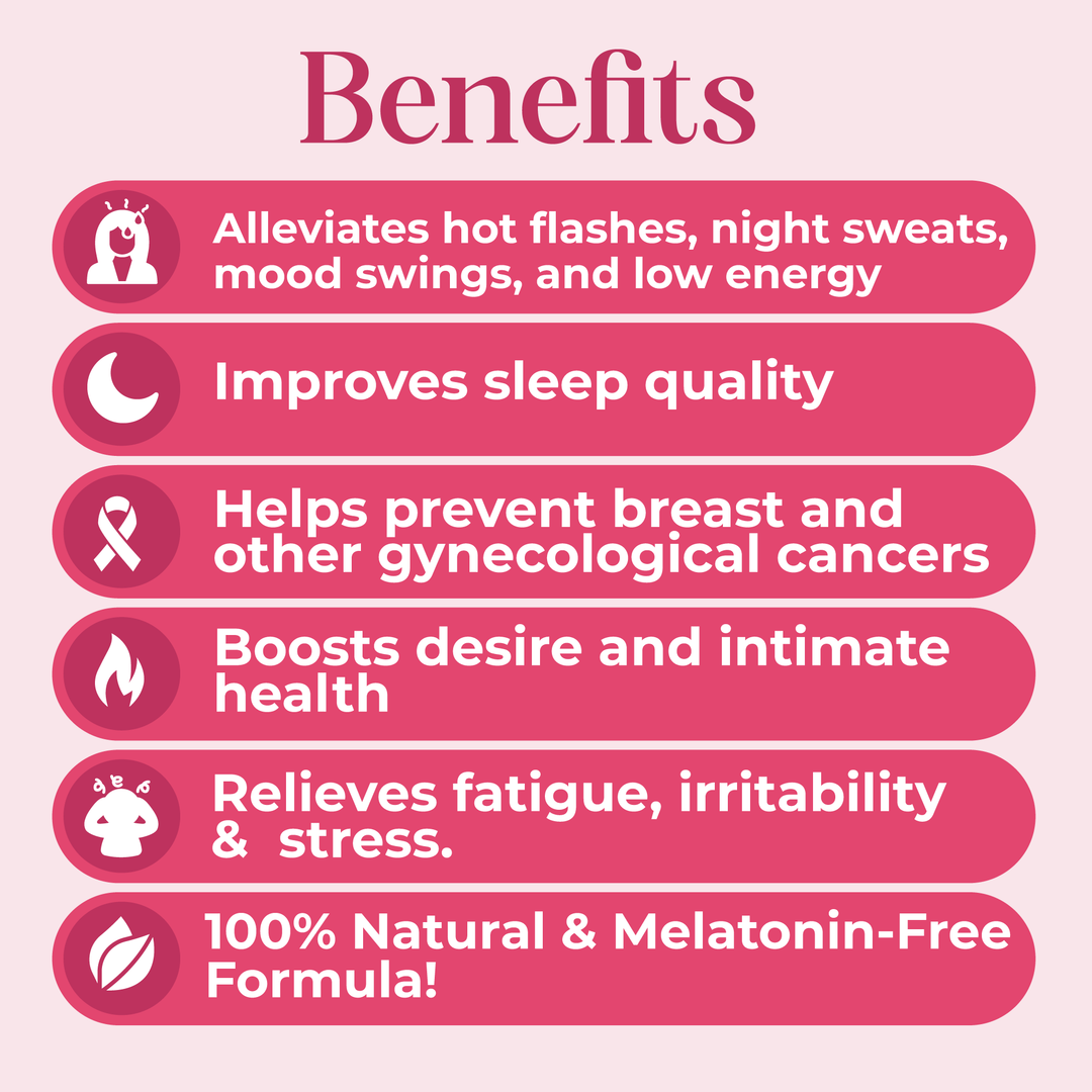 Zenzsual Bye Bye Menopause | Melatonin-Free Formula |  Hormone-Free Menopause Support | Mood & Daily Balance | Women 40+