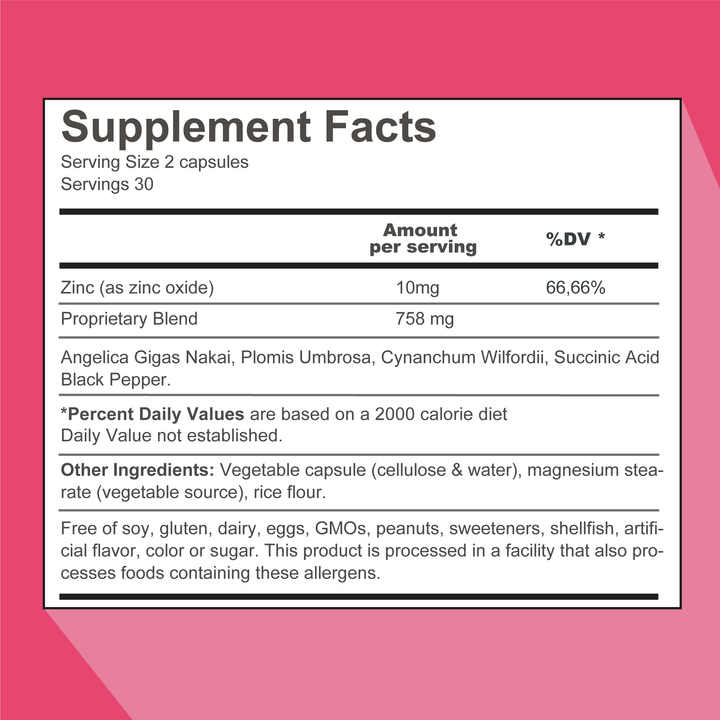 Zenzsual Bye Bye Menopause | Melatonin-Free Formula |  Hormone-Free Menopause Support | Mood & Daily Balance | Women 40+