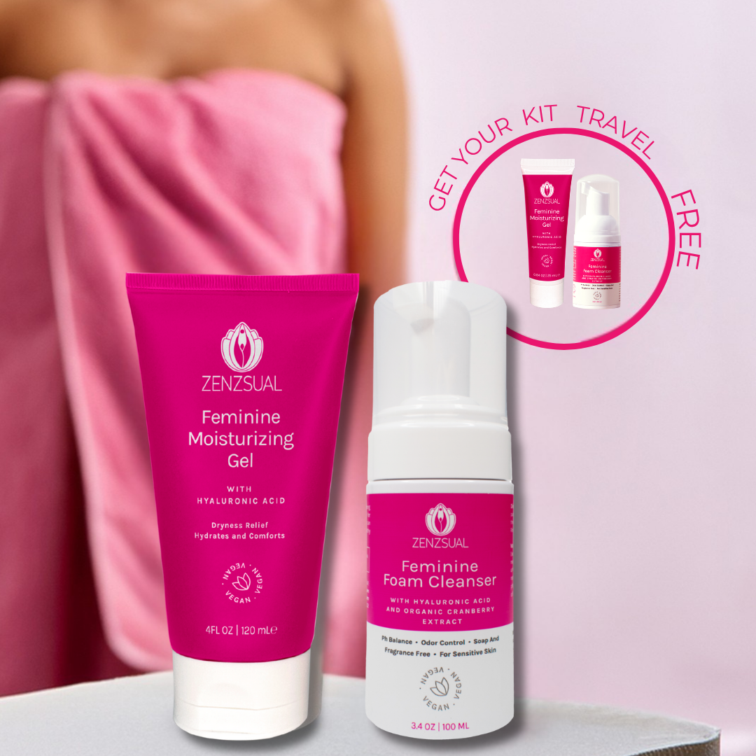 Foaming Cleanser & Hydrating Gel with Hyaluronic Acid - Sensitive Skin Care - Fragrance-Free, Sulfate-Free, Vegan