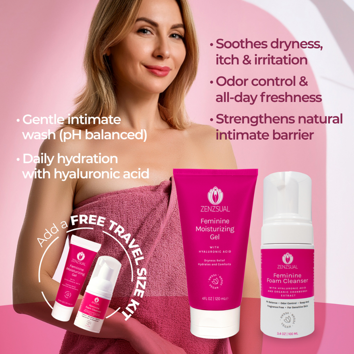 Foaming Cleanser & Hydrating Gel with Hyaluronic Acid - Sensitive Skin Care - Fragrance-Free, Sulfate-Free, Vegan