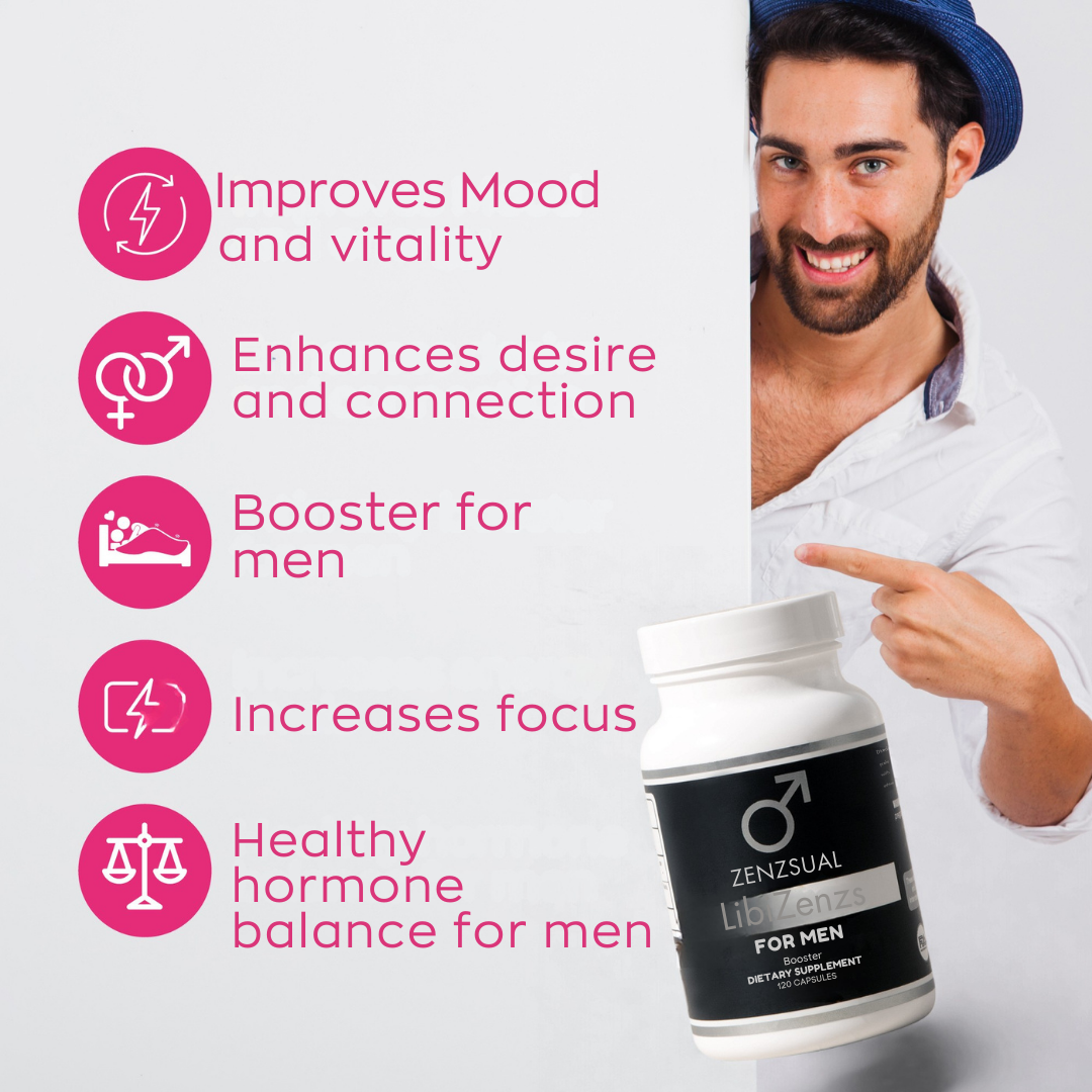 Zenzsual LibiZenzs Men | Daily Vitality & Energy Support Supplement |  Tribulus, Ashwagandha & Maca | Hormone-Free | Men's Wellness