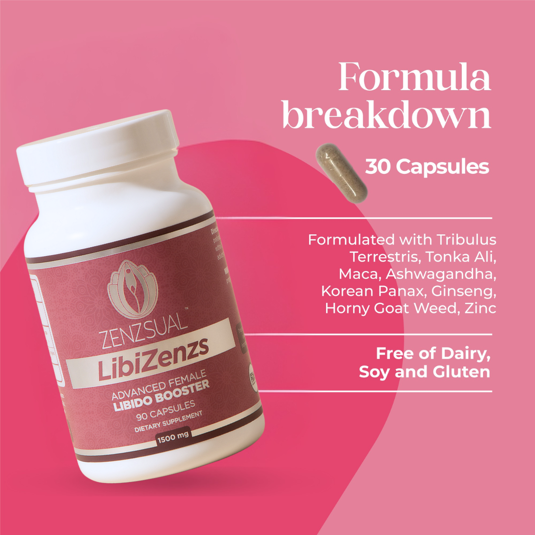 Zenzsual LibiZenzs Woman 3-Pack | Daily Vitality & Mood Support |  Hormone-Free Wellness Supplement for Women | 90-Day Supply