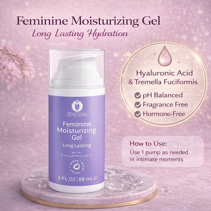 Zenzsual 3-Step Feminine Hydration System | Daily Gel +  Renova Ovules + Long Lasting Gel | Hyaluronic Acid |  Women's Daily Comfort & Moisture Kit