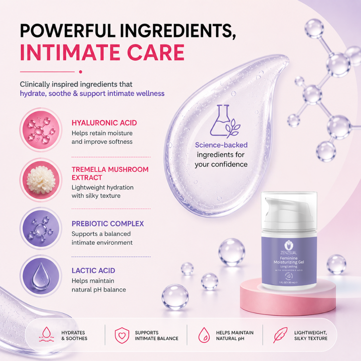 Zenzsual Intimate Moisturizing Gel with Hyaluronic Acid – Travel Size, 1 fl oz