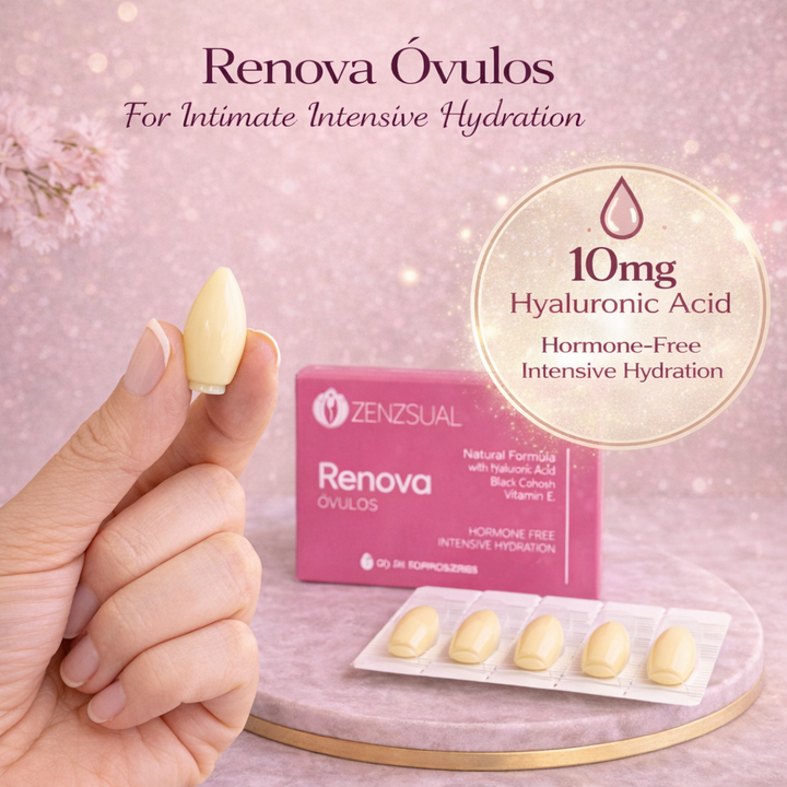 Zenzsual 3-Step Feminine Hydration System | Daily Gel +  Renova Ovules + Long Lasting Gel | Hyaluronic Acid |  Women's Daily Comfort & Moisture Kit
