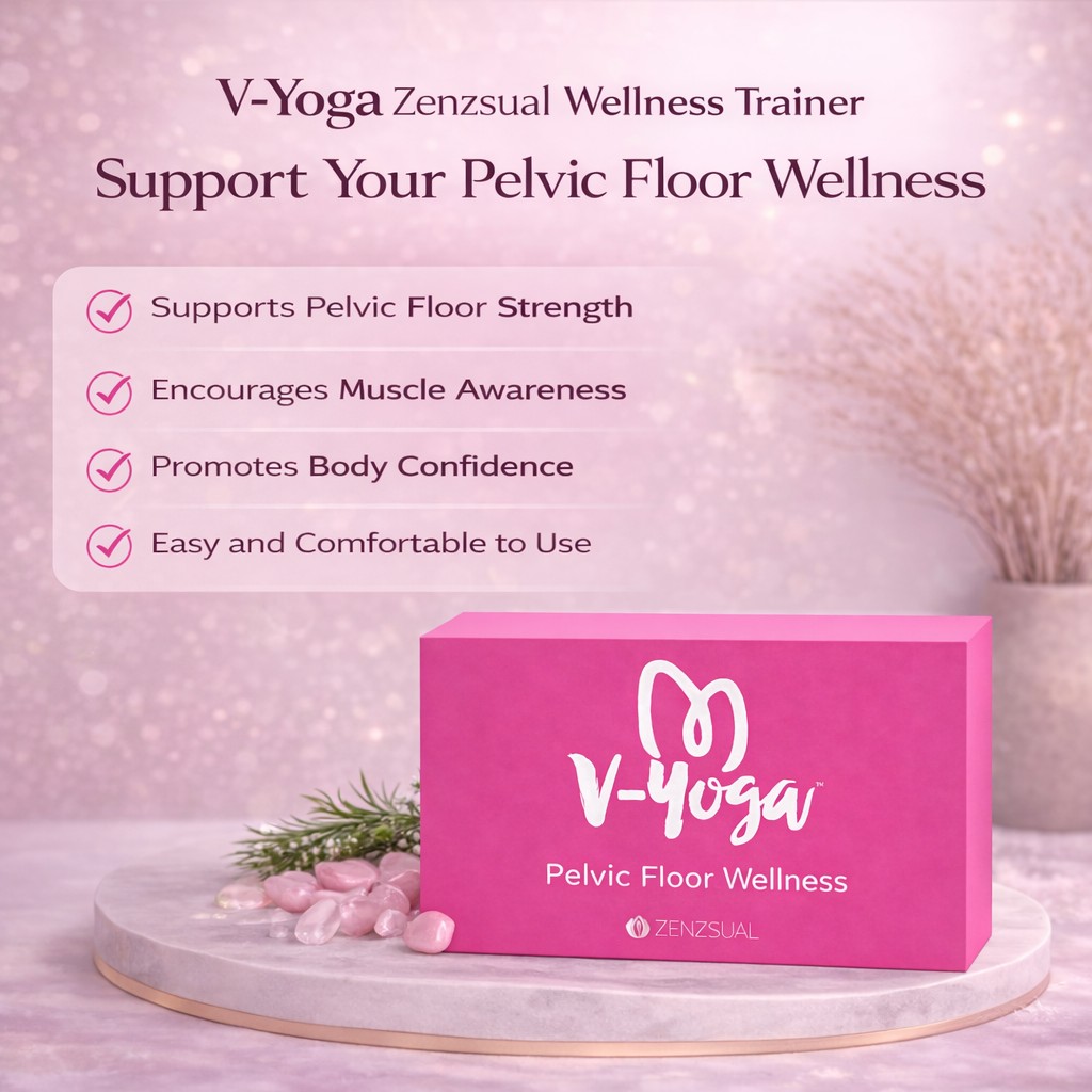 Zenzsual V-Yoga Pelvic Floor Kegel Trainer | Biofeedback Device  for Women | Medical-Grade Silicone | 9" | Rechargeable |  Water-Resistant | Includes Kegel Exercise Guide