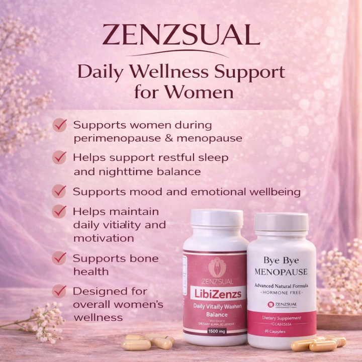 ZENZSUAL Midlife Women’s Wellness Bundle - Hormone-Free Supplements for Balance, Mood & Vitality Support during Perimenopause, Menopause & Postmenopause - Healthcare, Fitness