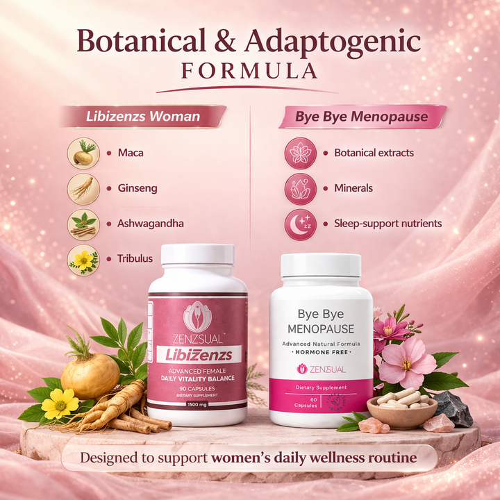 ZENZSUAL Midlife Women’s Wellness Bundle - Hormone-Free Supplements for Balance, Mood & Vitality Support during Perimenopause, Menopause & Postmenopause - Healthcare, Fitness