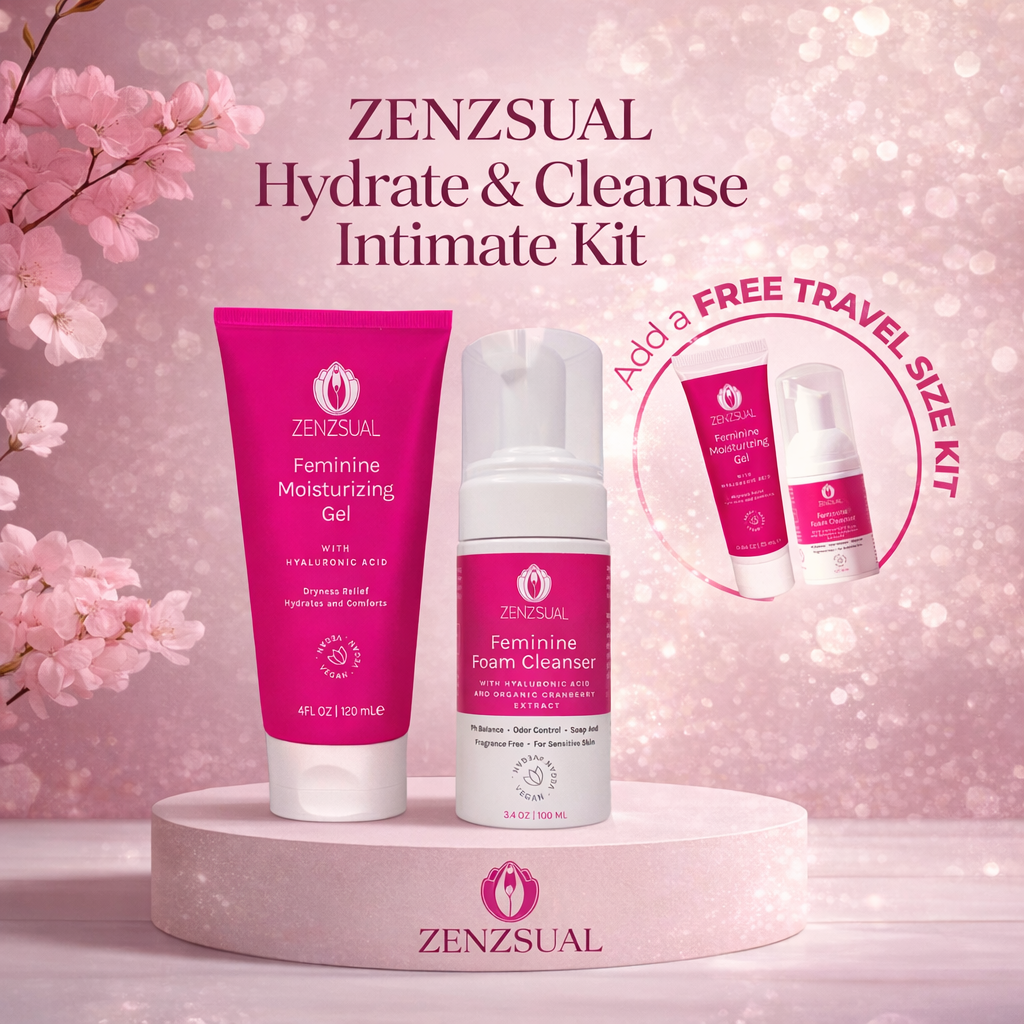 Foaming Cleanser & Hydrating Gel with Hyaluronic Acid - Sensitive Skin Care - Fragrance-Free, Sulfate-Free, Vegan
